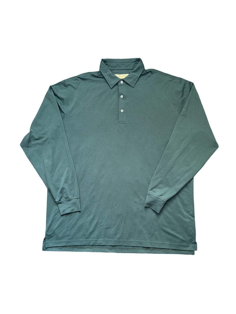 Donald Ross Sportswear Green Long Sleeve Golf Polo Shirt Polyester Men’s Size XL